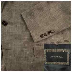 Ermenegildo Zegna Blazer Sport Coat Mens 48R Milano Easy Slim Fit Wool Silk